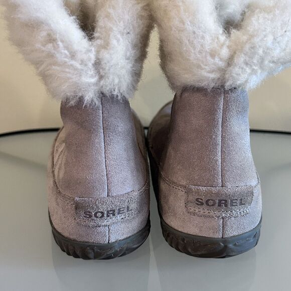 Sorel Out N About Bootie Suede Faux Fur Lining Gray Women’s Size 7 NL3073-061 - Picture 4 of 9